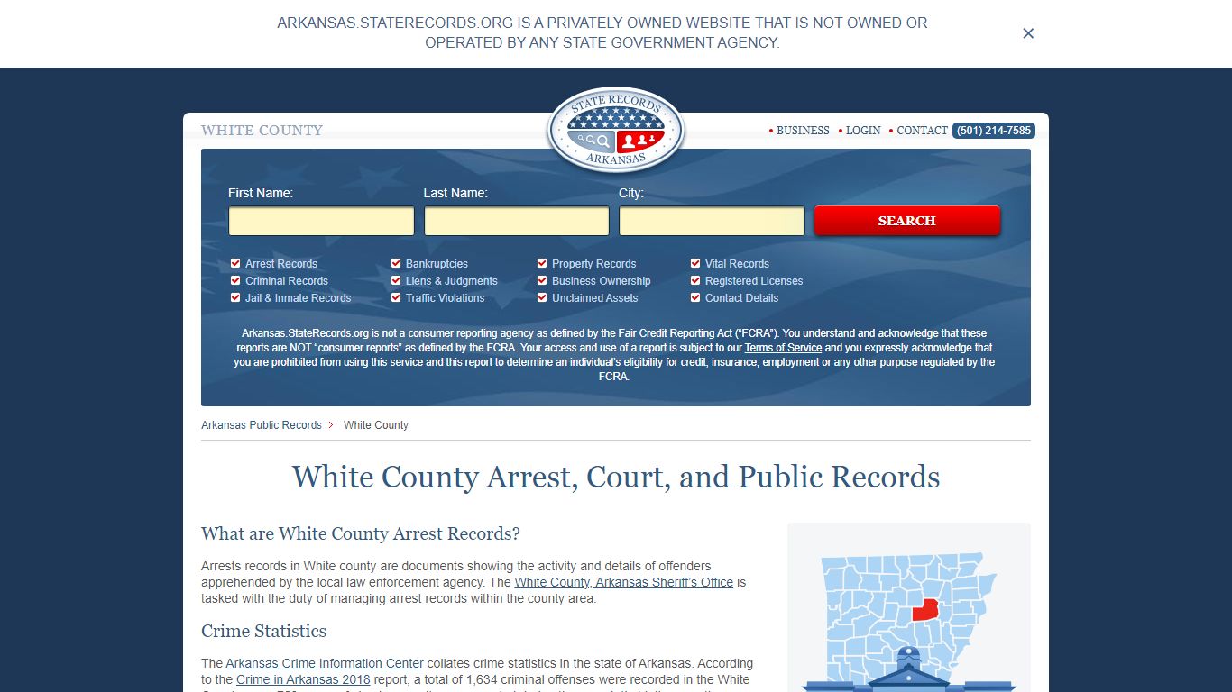 White County Arrest, Court, and Public Records
